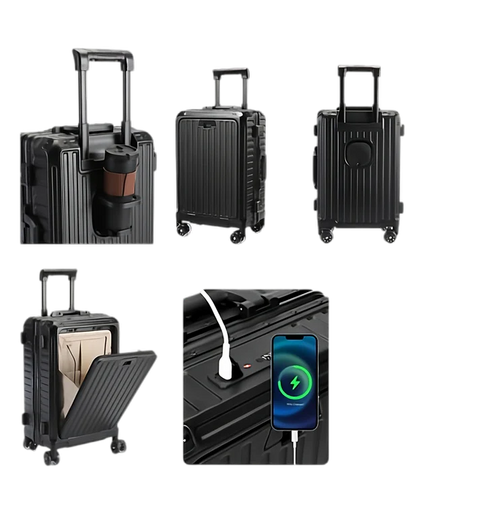 Tigernu T-N1059 Multifunctional Trolley Cabin Bag - Black