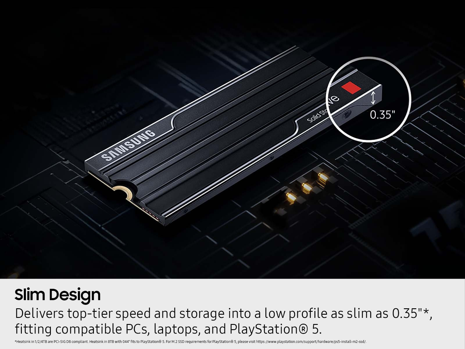 Samsung, 9100 PRO With Heatsink, 1TB SSD M.2 NVMe