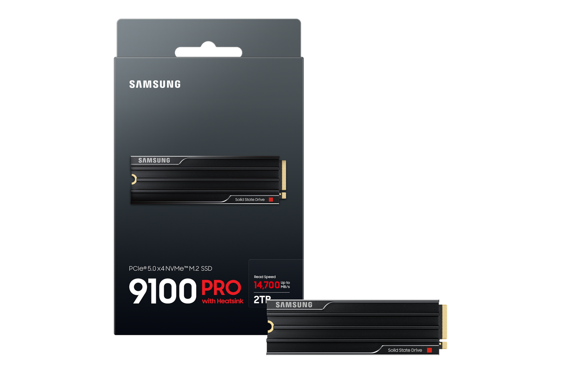 سامسونج، 9100 برو مع مشتت حرارة، SSD M.2 NVMe بسعة 2 تيرابايت