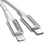 UGREEN 70525 USB-C to Lightning Cable Braided 2m (Silver) US304