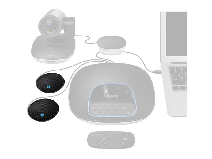 Logitech, Group Expansion Microphones for Video and Audio Conferencing Business Series (2 Mics)