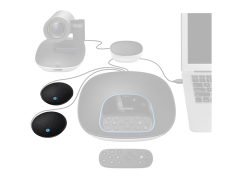 Logitech, Group Expansion Microphones for Video and Audio Conferencing Business Series (2 Mics)