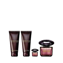 Versace Crystal Noir Pour Femme EDP Gift Set (90ml Perfume + 5ml Miniature + 100ml Body Lotion + 100ml Bath & Shower Gel)