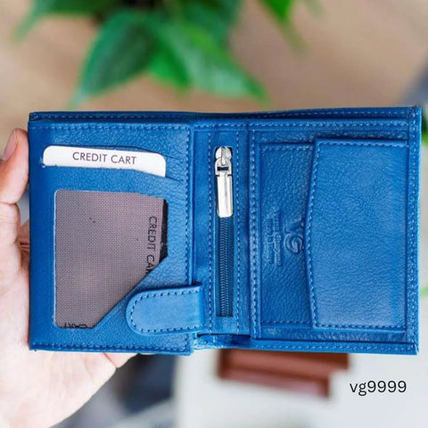 Verna Ghabana Dormon Light Blue Genuine Leather Wallet