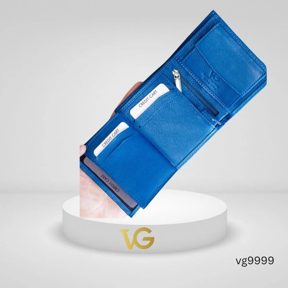 Verna Ghabana Dormon Light Blue Genuine Leather Wallet