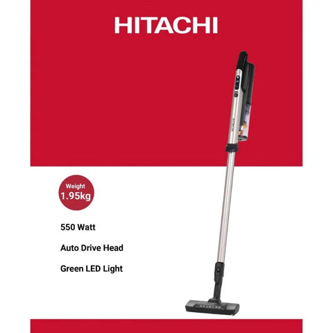 Hitachi Stick Vacuum Cleaner, 550W, 0.4 L, PV-XH4PLCGGAE – Black