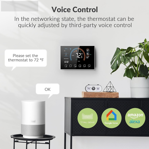 Gopeta, Smart Wifi Thermostat for Home, 4.8" Touch Screen